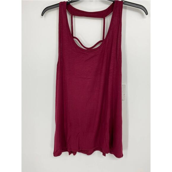 Whisper Womens Burgundy Strappy Tank Top NEW 1X - Picture 1 of 8